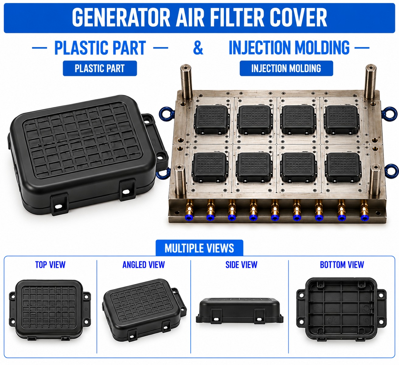 Generator Plastic Air Filter Cover Mould and Moulding Service